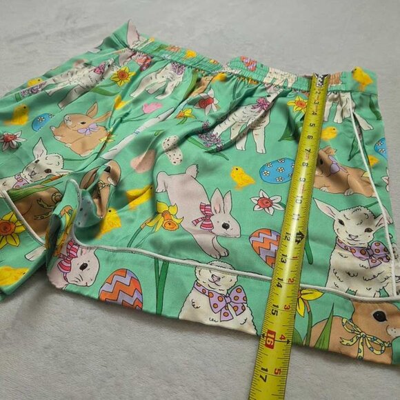 New XL Karen Mabon Anthropologie A basket full of joy bunny & chicks pajama set - Picture 11 of 12